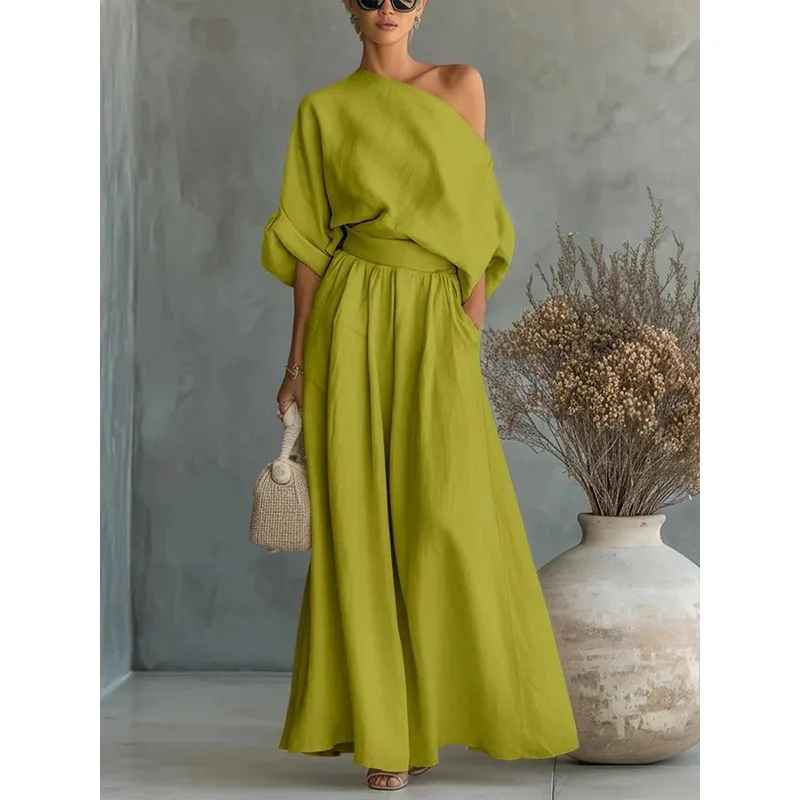 Lisa | Conjunto de Top Suave sin Hombros y Pantalones
