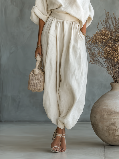 Lisa | Conjunto de Top Suave sin Hombros y Pantalones