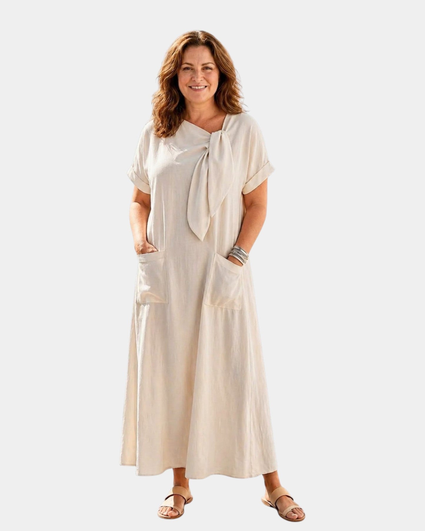 Elisa| Vestido maxi con escote atado