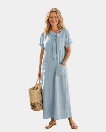 Elisa| Vestido maxi con escote atado